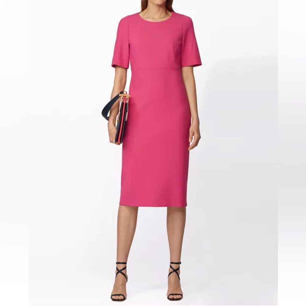 Boss Sz 2 ( Hugo Boss) Dalune Sheath Dress Bright Pink
